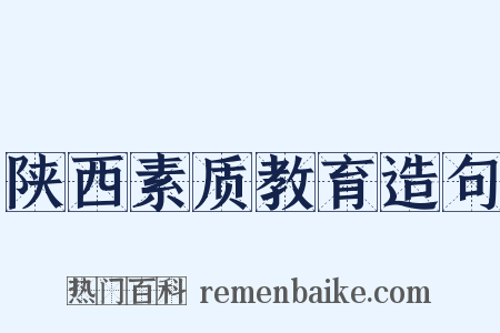 陕西素质教育造句是什么意思的图片